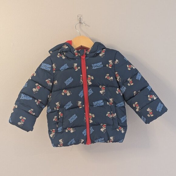 💜 2 for 30 💜 Mickey Mouse Puffer Coat | 18–24M | Winter Jacket - Picture 1 of 8